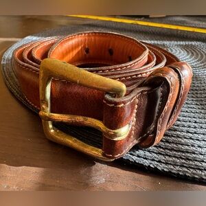 Classic Brown Leather Men’s Dress Belt